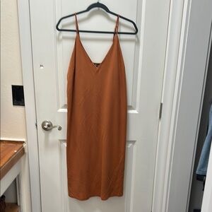 Elegant Rust Slip Dress